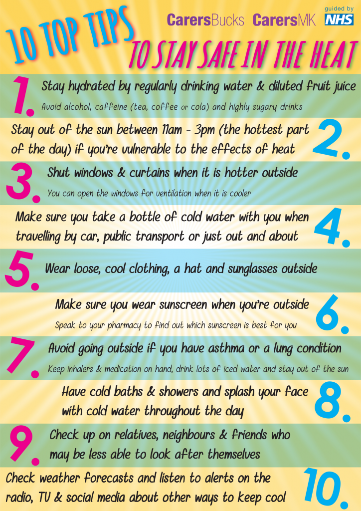 Tips To Stay Safe In Hot Weather - Carers MK