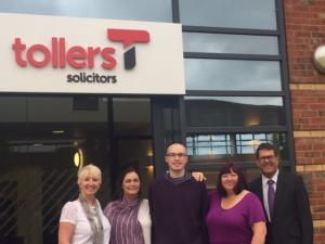 'Wear Something Purple Day' at Tollers Solicitors collected £75.46!